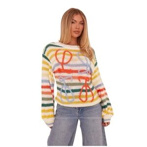 CHARMING CHARLIE Colorful Abstract Pattern 
Sweater Size M Multicolor